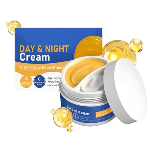 Gesichtscreme für Frauen, 2 in 1 Tag und Nacht Gesicht Feuchtigkeitscreme Creme, Hautpflege für Frauen Girls Familien Reisen Haus verwenden Make -up -Basis Schönheit (1PC) von Generisch