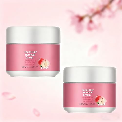 Gesichtsenthaarungscreme, Haarentfernungscreme, Gesichtshaarentferner für Frauen, Sanft & Schnell Enthaarungscreme, sanfte Formel, für Frauen mit empfindlicher Haut und Männer (2) von Generisch