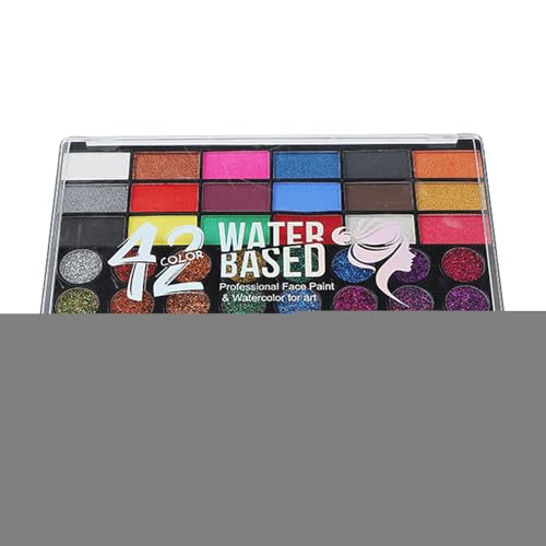 Gesichtsfarbe - 42-Farben Halloween Schminkpalette,Abwaschbare Halloween Schminke Für Körper Und Gesicht Cosplay Clown Kinder Erwachsene Bühne Festival von Generisch