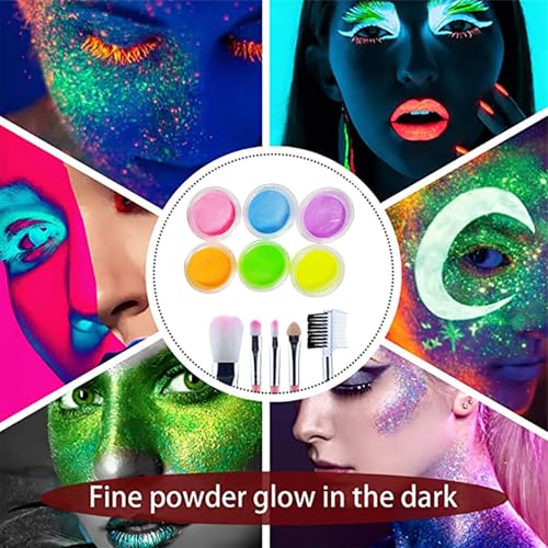 Gesichtsfarben Set,Wasseraktivierte Körperbemalung Mit Schablonen Pinsel | Kunsthandwerk Pinsel Schablonen Für Feste Karneval Halloween Weihnachten Bühne Kindertag von Generisch