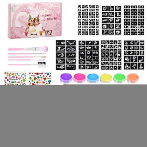 Gesichtsfarben Set | Regenbogen Farbpalette Komplettset Mit Wasseraktivierter Gesichtsfarbe | Schminkkunst Handwerk Für Kinderfeste Karneval Halloween Auftritte Geburtstage von Generisch