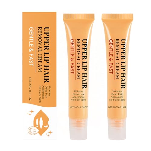 Gesichtshaarentfernung Creme, Oberlippenhaarentfernung Creme, Oberlippenbart Entfernen Damen, Sanfte Beruhigende Enthaarungscreme für Gesicht und Körper (2PCS) von Generisch