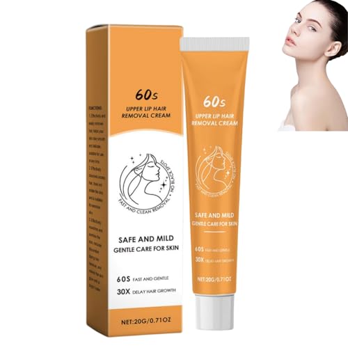 Gesichtshaarentfernungscreme, 60s Oberlippenhaarentfernung, Enthaarungscreme Gesicht,Haarentferner Creme,Schmerzfreie, Wirksame Enthaarungscreme Für Gesicht,Gesichtshaarentferner Für Frauen (1) von Generisch
