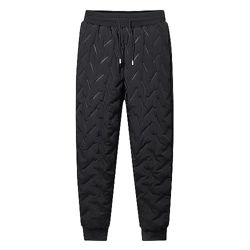 Gesteppte Herren-Jogginghose, warme Winter-Trainingshose, weich gepolstert, athletische Sweathose für kaltes Wetter, bequemer Kordelzug, konische Passform, Jogger für Herren, Schwarz , L Gesteppte Herren-Jogginghose, warme Winter-Trainingshose, weich gepolstert, athletische Sweathose für kaltes Wetter, bequemer Kordelzug, konische Passform, Jogger für Herren, Schwarz , L von Generisch