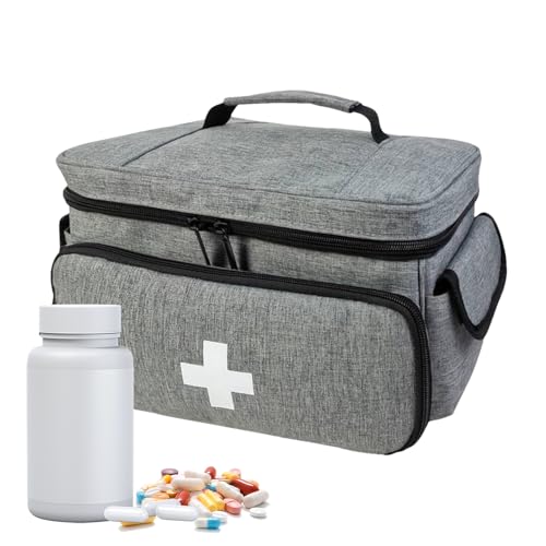 Gesundheitstasche für zu Hause – wasserdichter Medikamenten-Organizer, mehrere Fächer, tragbare Apothekenbox, isolierte Temperaturkontrolle, medizinische Versorgungstasche, transparente Tasche von Generisch