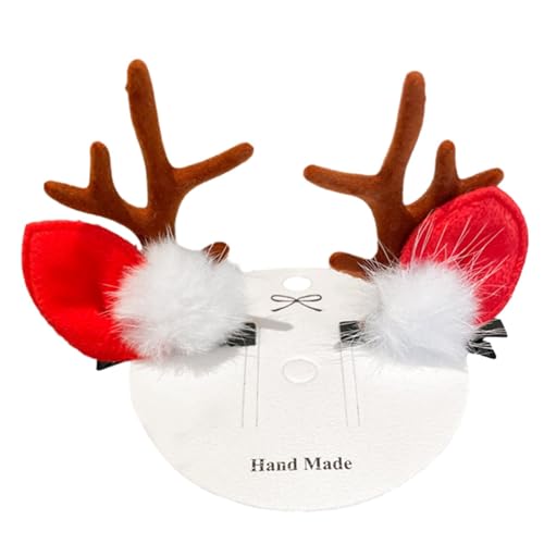 Geweih-Haarspangen, schöne Weihnachts-Haar-Accessoires, modische Weihnachts-Haarnadel-Haarspangen, Zubehör für Damen und Mädchen von Generisch