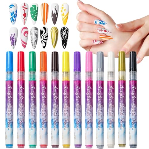 Ghost Decor | 12 Stücke Kunst- Und Bastelbedarf Für Kinder, Erwachsene Sowie Frauen,Gel Nagellack Stifte Set - Für Leinwand Fingernagel Bastel Salon Haus Anfänger von Generisch