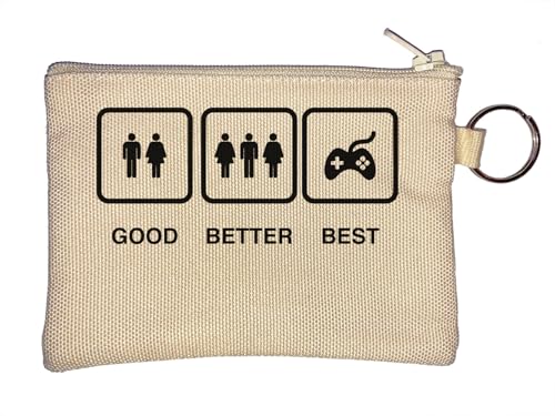 Girlfriend Good Two Girlfriends Better Gaming Best Key Chain Coin Purse Beige von Generisch