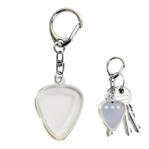 Gitarrenplektron Etui Schlüsselanhänger,Transparente Plektrum Aufbewahrung,Transparentes Musikzubehör Für Spieler Musikliebhaber Enthusiasten Frauen Männer - Aufbewahrungsorganizer für Musikliebhaber von Generisch