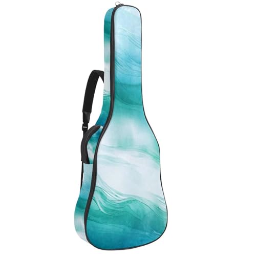 Gitarrentasche in voller Größe, 101,6 cm, 104,4 cm, 106,7 cm, Tragetasche für E-Bass, klassische Gitarre, Grün und Blau, abstrakte Wasserfarbe, Ozeanwellenstruktur, Multicolor 01, 42.9x16.9x4.7 in, Gitarrentasche in voller Größe, 101,6 cm, 104,4 cm, 106,7 cm, Tragetasche für E-Bass, klassische Gitarre, Grün und Blau, abstrakte Wasserfarbe, Ozeanwellenstruktur, Multicolor 01, 42.9x16.9x4.7 in, von Generisch