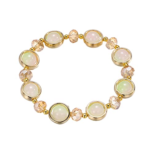 Glasarmband mit Farbverlauf, farbige Glasur, Armband für Klassenkameraden und Freunde, große Creolen für Frauen, A, Metall, Kein edelstein von Generisch