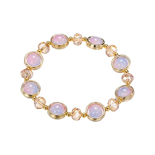 Glasarmband mit Farbverlauf, farbige Glasur, Armband für Klassenkameraden und Freunde, große Creolen für Frauen, A, Metall, Kein edelstein von Generisch