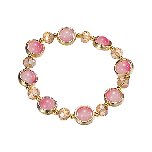 Glasarmband mit Farbverlauf, farbige Glasur, Armband für Klassenkameraden und Freunde, große Creolen für Frauen, A, Metall, Kein edelstein von Generisch