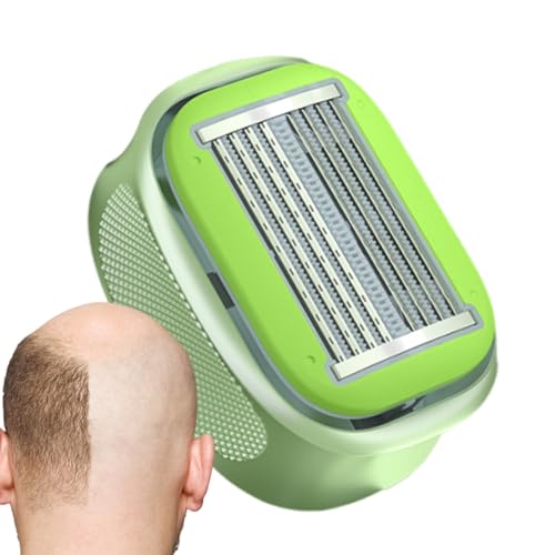 Glatzenrasierer Für Männer, Manuelles Rasiergerät Mit Ergonomischem Griff, Wasserdicht Und Trocken/Nass Anwendbar, Tragbarer Rasierer Für Glatze, Bart, Gesicht & Körper (5,7 x 4 cm) von Generisch