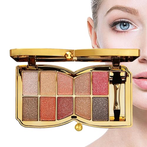 Glitzer Lidschatten Palette,10 Farben Shimmer Ultra Pigmented Makeup Lidschatten Pulver Langlebig Wasserdicht, Hochpigmentierter Lidschatten Für Hochzeits, Party von Generisch