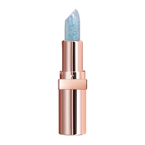 Glitzer Lippenstift Metallic Glänzend Glossy, Jelly Lipstick Seidig Velvet Langanhaltend Feuchtigkeitsspendende, Vegan Lipgloss Damen Mädchen Make-up (A, 12X2X2CM) von Generisch