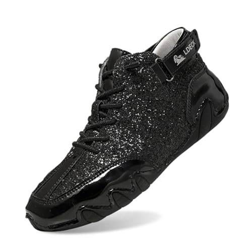 Glitzer Schuhe Herren Glänzend Sneaker Party Turnschuhe Festliche Silvester Stiefeletten Elegant Karneval Laufschuhe Pailletten Rave Brautschuhe Flach Herrenschuhe (Gr.35-48) von Generisch