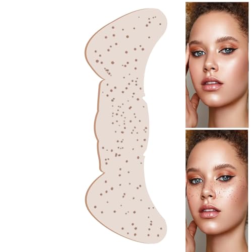 Glitzer-Sommersprossen-Gesichtsaufkleber, Make-up-Patches, künstliche Sommersprossen, leuchtende Flicken, niedliche goldene Sommersprossen, glänzende temporäre Gesichtstattoos, künstliche von Generisch