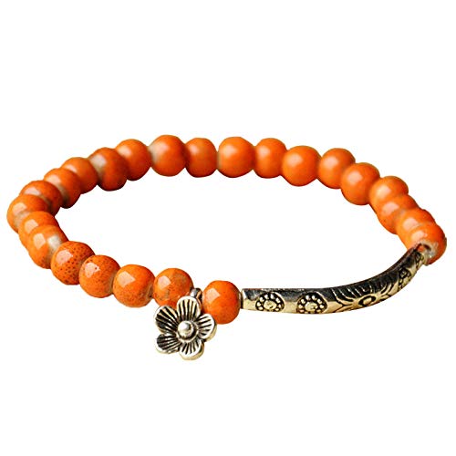 Glitzernde Ohrringe für Frauen, Form, Damen-Accessoire, blonde Halskette (Orange, Einheitsgröße) von Generisch