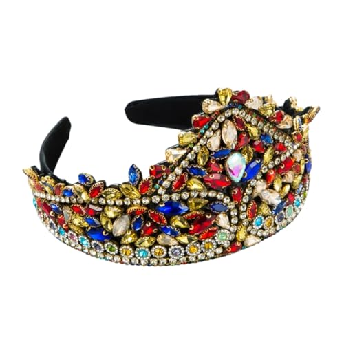 Glitzerndes Haarband für Damen, mit Strasssteinen, gepolstert, breit, Vintage-Stil, Haarreifen für Mädchen Glitzerndes Haarband für Damen, mit Strasssteinen, gepolstert, breit, Vintage-Stil, Haarreifen für Mädchen von Generisch