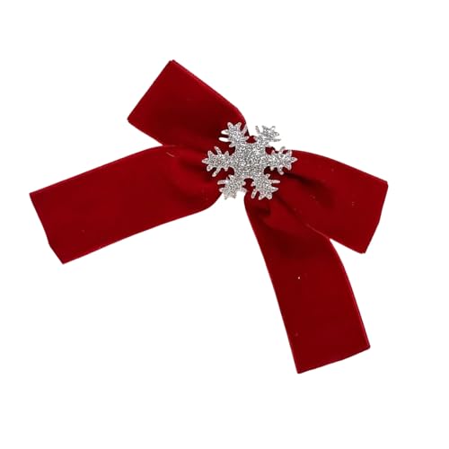 Gllitter Schneeflocke Haarspangen Haarspange süße Haarnadel Weihnachten Bowknot Haarspange Haar Weihnachten für Frauen von Generisch