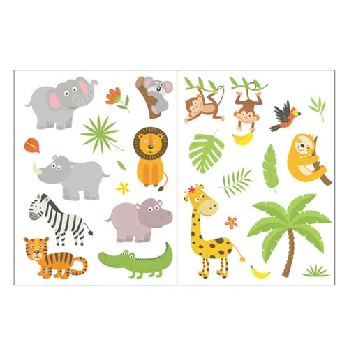 Glühen Tieraufkleber - selbstklebende Wandtattoos, wasserdichtes Nachtdekor | Abnehmbare Cartoon -Kreaturen für Kinderbad, Schlafzimmerdecke, weicher Glühen -Feature verbessert Platz unterhaltsamer Wi von Generisch