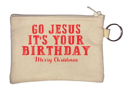 Go Jesus It's Your Birthday Merry Christmas Lustiger Schlüsselanhänger Münzbörse Beige Go Jesus It's Your Birthday Merry Christmas Lustiger Schlüsselanhänger Münzbörse Beige von Generisch