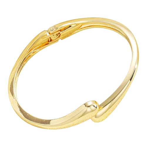 Gold Armreif Armbänder Für Frauen Teens Trendy Chunky Einstellbare Manschette Armband Schmuck (Gold One Size) von Generisch