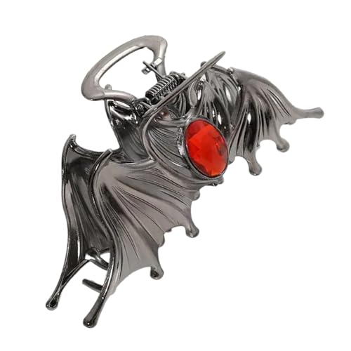 Gothic Hair Clips, Bat Design Metal Barrettes, Non Slip Hair Accessories with Strong Grip for Girls, Interactive Horror Themed Hairpins to Halloween, Cosplay, Party Styling 3.94x1.97 Inches Gothic Hair Clips, Bat Design Metal Barrettes, Non Slip Hair Accessories with Strong Grip for Girls, Interactive Horror Themed Hairpins to Halloween, Cosplay, Party Styling 3.94x1.97 Inches von Generisch