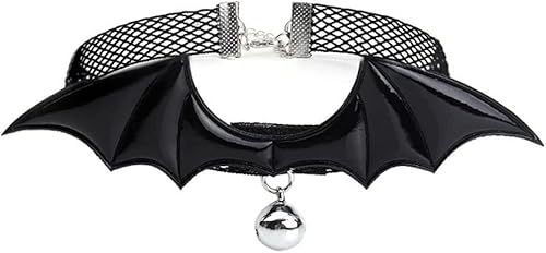 Gothic schwarze Spitze Choker Spinne Fledermaus Halsketten verstellbar schwarze Blumen Halsband Choker Frauen Punk Halloween Schmuck Party Geschenk #2 Haltbarkeit von Generisch