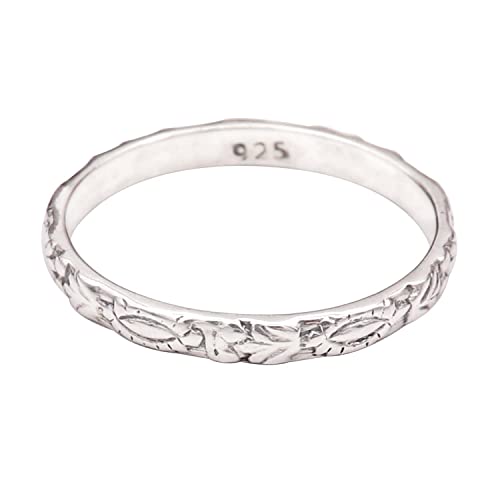 Goyal Jewels Silberring aus massivem 925er Sterlingsilber schöner Bandring alle Größen Männer Frauen Ring Geschenkartikel Statement handgefertigter Schmuck GESR65 (54 (17.2)) von Generisch