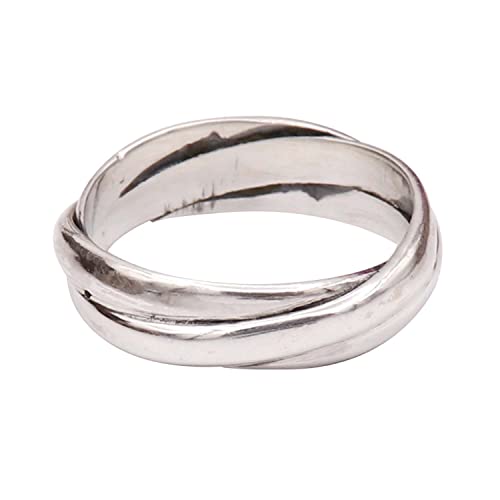 Goyal Jewels Silberring aus massivem 925er Sterlingsilber schöner Bandring alle Größen Männer Frauen Ring Geschenkartikel Statement handgefertigter Schmuck GESR81 (63 (20.1)) von Generisch