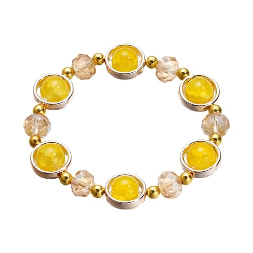 Gradient Ice Crack Colored Glaze Bracelet String For Everyday Wear As A For Girls' Classmates And Friends Armbanduhr Damen Schwarz (H, One Size) von Generisch