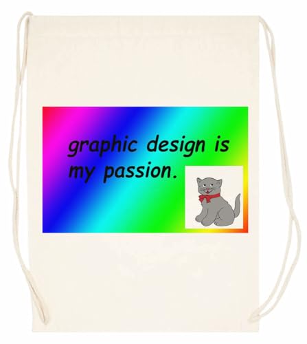 Graphic is My Passion Rainbow Unisex Beige Sporttasche String Sack von Generisch