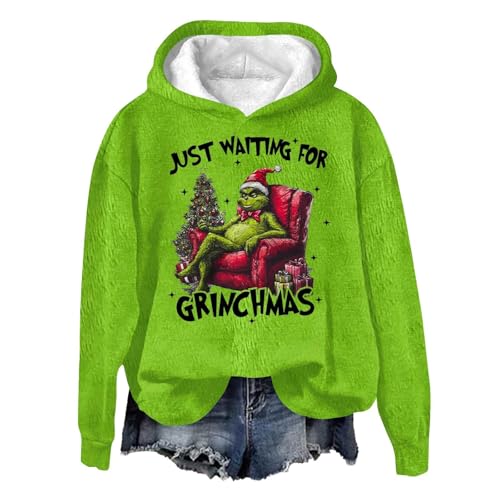 Grinch Damen Schlafanzug Weihnachtspullover Baumwolle Winter Warme Fleece Langarm Hoodie Lustige 3D Grafik Druck Pullover Tops Ugly Jumper Kleid Grinch Damen Schlafanzug Weihnachtspullover Baumwolle Winter Warme Fleece Langarm Hoodie Lustige 3D Grafik Druck Pullover Tops Ugly Jumper Kleid von Generisch