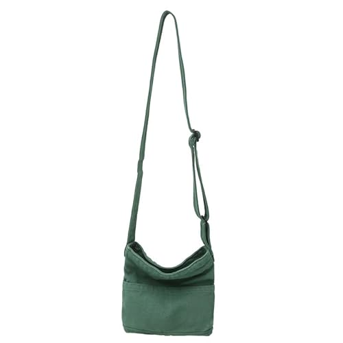 Große Canvas-Kuriertasche für Damen, lässige Umhängetasche, Umhängetasche mit gewaschenem Stoff, geräumige Tragetasche mit Vordertaschen für Schule, Arbeit, Einkaufen, Reisen und den täglichen Große Canvas-Kuriertasche für Damen, lässige Umhängetasche, Umhängetasche mit gewaschenem Stoff, geräumige Tragetasche mit Vordertaschen für Schule, Arbeit, Einkaufen, Reisen und den täglichen von Generisch