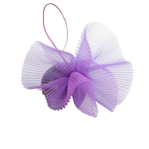 Große Chiffon-Blumen-Charm-Hut-Stirnband-Clip für Damen, Brautschmuck, Hochzeit, Cocktail-Kopfbedeckung von Generisch