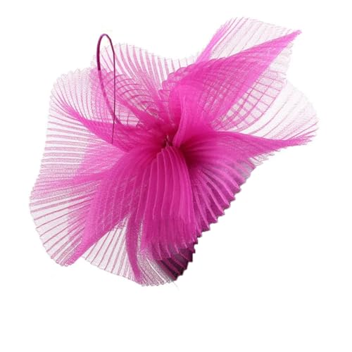 Große Chiffon-Blumen-Charm-Hut-Stirnband-Clip für Damen, Brautschmuck, Hochzeit, Cocktail-Kopfbedeckung von Generisch