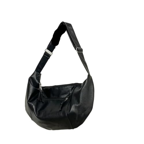 Große Kapazität Herren Lokomotive Reittasche Crossbody Messenger Bag Unterarm Schulter Schräge Fitness Tasche Casual, Schwarz, Einheitsgröße von Generisch