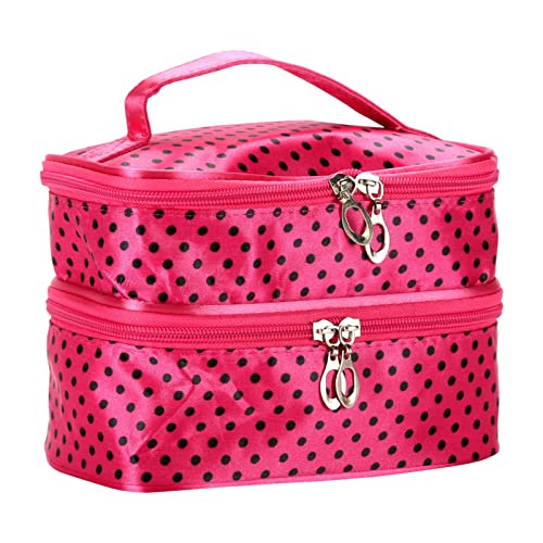 Große Kosmetiktasche für Damen, Kosmetiktasche, Make-up-Tasche, Reise-Doppel-Kulturartikel, Waschtasche, rosafarben, Rot, a, Einheitsgröße Große Kosmetiktasche für Damen, Kosmetiktasche, Make-up-Tasche, Reise-Doppel-Kulturartikel, Waschtasche, rosafarben, Rot, a, Einheitsgröße von Generisch