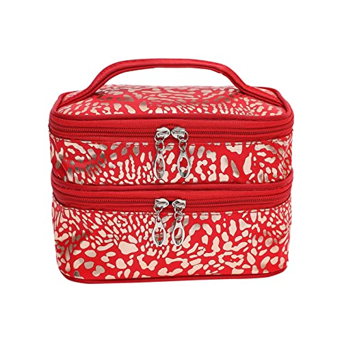 Große Kosmetiktasche für Damen, Kosmetiktasche, Make-up-Tasche, Reise-Doppel-Kulturartikel, Waschtasche, rosafarben, Rot, e, Einheitsgröße Große Kosmetiktasche für Damen, Kosmetiktasche, Make-up-Tasche, Reise-Doppel-Kulturartikel, Waschtasche, rosafarben, Rot, e, Einheitsgröße von Generisch