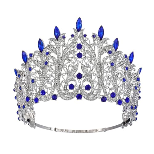 Große Kristallkrone, Brautkrone und Tiara, Strass, Festzug, Diadem Hochzeit, Haarschmuck, Glas von Generisch