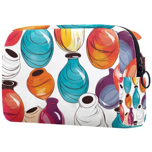 Große Reise-Make-up-Tasche, große Kapazität, Kosmetiktasche für Damen, wasserdicht, tragbar, Kulturbeutel, Make-up-Organizer, mehrfarbig 9, 18.5x7.5x13cm/7.3x3x5.1in, Art déco von Generisch