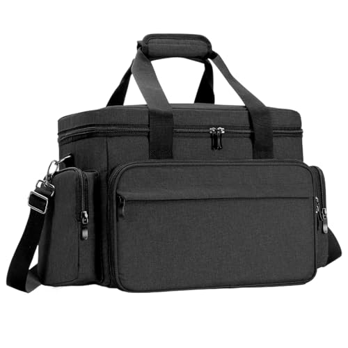 Große Reise-Make-up-Tasche, stilvolle Reisetasche für Toilettenartikel, Reise-Kulturbeutel, großes Fassungsvermögen, Kosmetik-Reise-Kulturbeutel für Damen mit Fächern, Schwarz , Refer to description, von Generisch