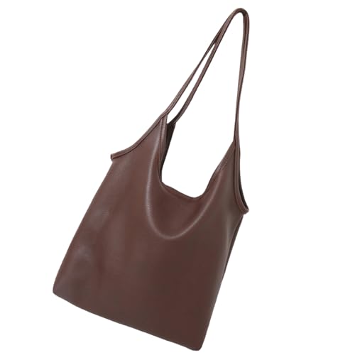 Große Schultertasche - Mädchen Hobo Bag mit Reißverschluss | Geräumige PU-Schultertasche mits Mehreren Fächern, Großem Fassungsvermögen, Ideal für Einkaufen, Arbeit, Campus, Strands, 28×9×36 cm von Generisch