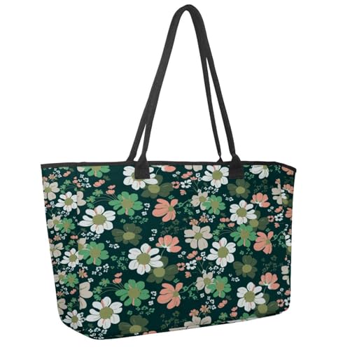 Große Strandtasche für Damen, Schwanenpaare, Liebesherz, Lotus, Reisetasche, mit Taschen, wasserdichte Schultertasche, Mehrfarbig 8, 14.5x20.8x5.5in/37x53x14cm Große Strandtasche für Damen, Schwanenpaare, Liebesherz, Lotus, Reisetasche, mit Taschen, wasserdichte Schultertasche, Mehrfarbig 8, 14.5x20.8x5.5in/37x53x14cm von Generisch