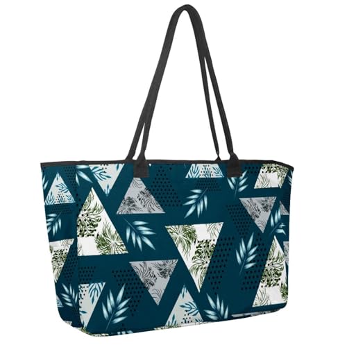 Große Strandtasche für Damen, geometrisches Streifenmuster, Reisetasche, mit Taschen, wasserdichte Schultertasche, Mehrfarbig 13, 14.5x20.8x5.5in/37x53x14cm Große Strandtasche für Damen, geometrisches Streifenmuster, Reisetasche, mit Taschen, wasserdichte Schultertasche, Mehrfarbig 13, 14.5x20.8x5.5in/37x53x14cm von Generisch