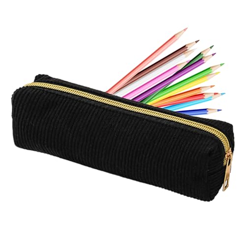 Großes Fassungsvermögen Federmäppchen - Ästhetisches Design Federtasche - Großes Fassungsvermögen Cordstoff Einfarbige Tasche für Schreibwaren Marker Radiergummis Stifte Lineal Notizblock von Generisch