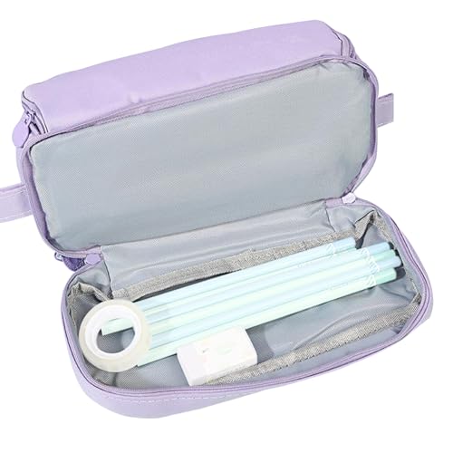 Großes Fassungsvermögen Federmäppchen | Großes Stifteetui Schulbedarf Federmäppchen | Organizer Mit 4 Fächern Für Schreibwaren Marker Schüler Jugendliche Erwachsene Klassenraum Büro von Generisch