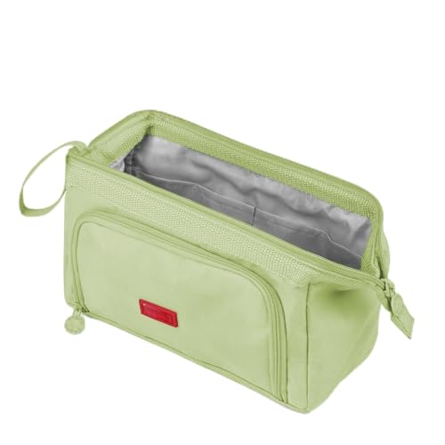 Großes Federmäppchen für Mädchen, super großes Federmäppchen für Damen, Reißverschluss, glatt, Stifteetui, Schreibwaren-Organizer, strapazierfähiges Federmäppchen (grün) von Generisch